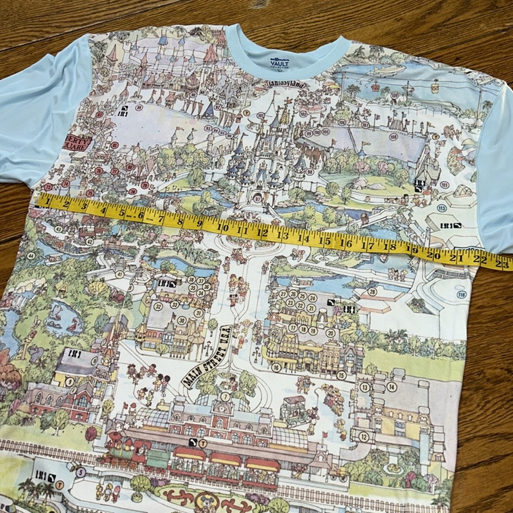 Walt Disney 50th Anniversary maps shirt. Long sleeve.  Size Medium. - Picture 10 of 16